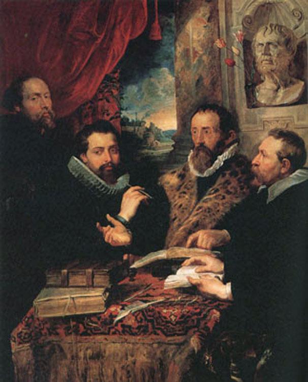 Peter Paul Rubens Fustus Lipsius and his Pupils or The Four Pbilosopbers (mk01) China oil painting art